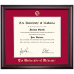 Alabama School Color Traditional for Law Degree Diploma Frame